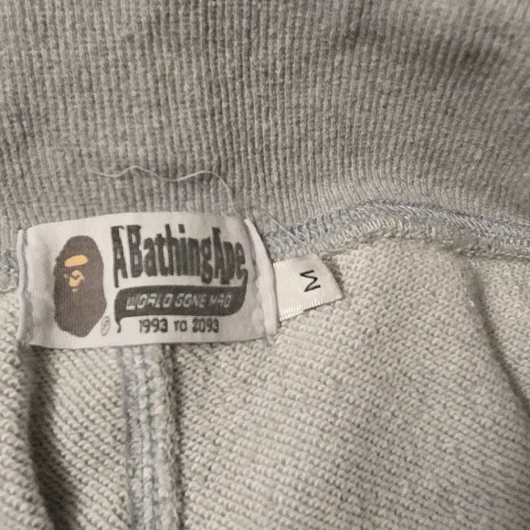 Bape Gray Shark Sweat Shorts - Picture 3 of 5